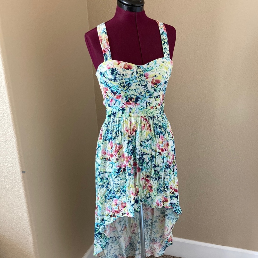 High Low Flower Dress back cut out Medium